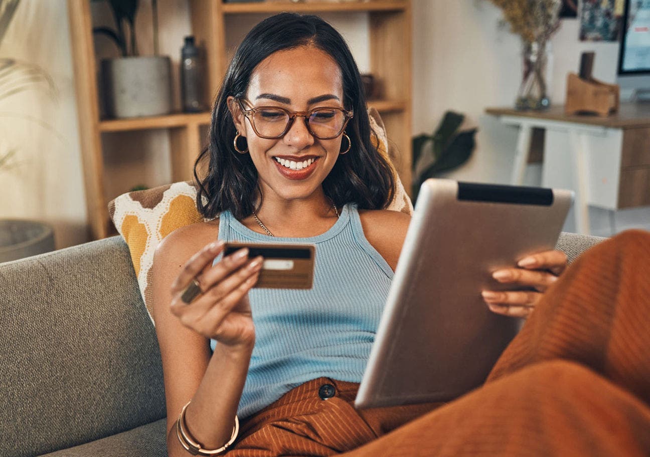 stock image business person-device