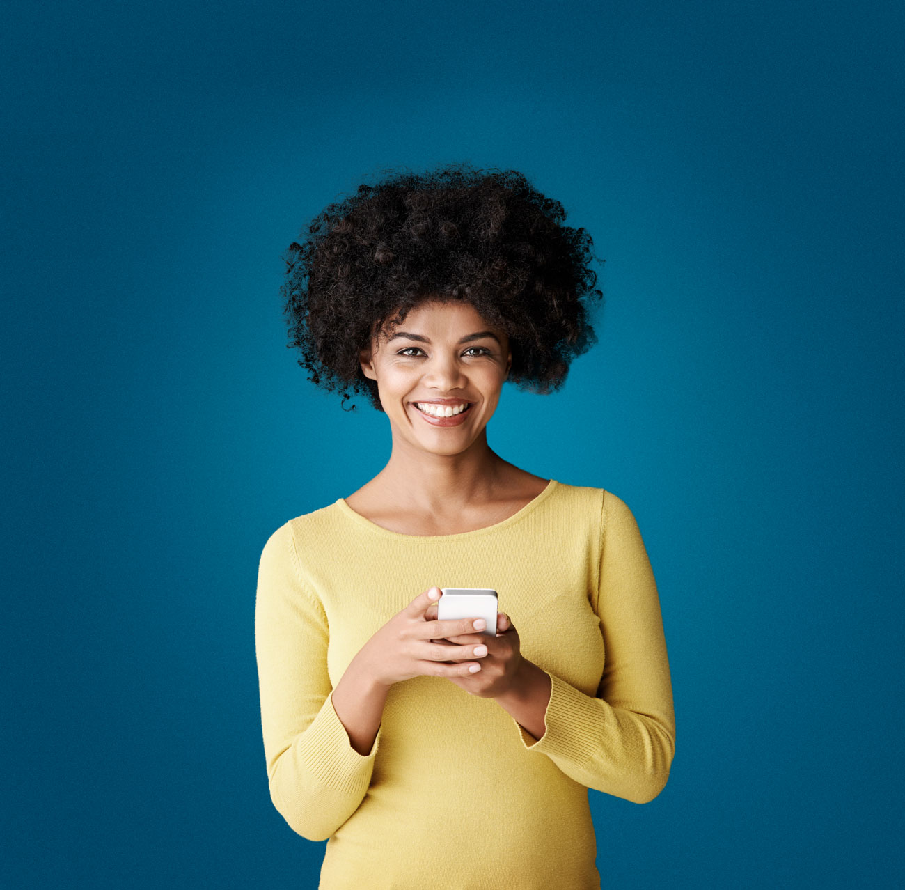 woman using a smartphone